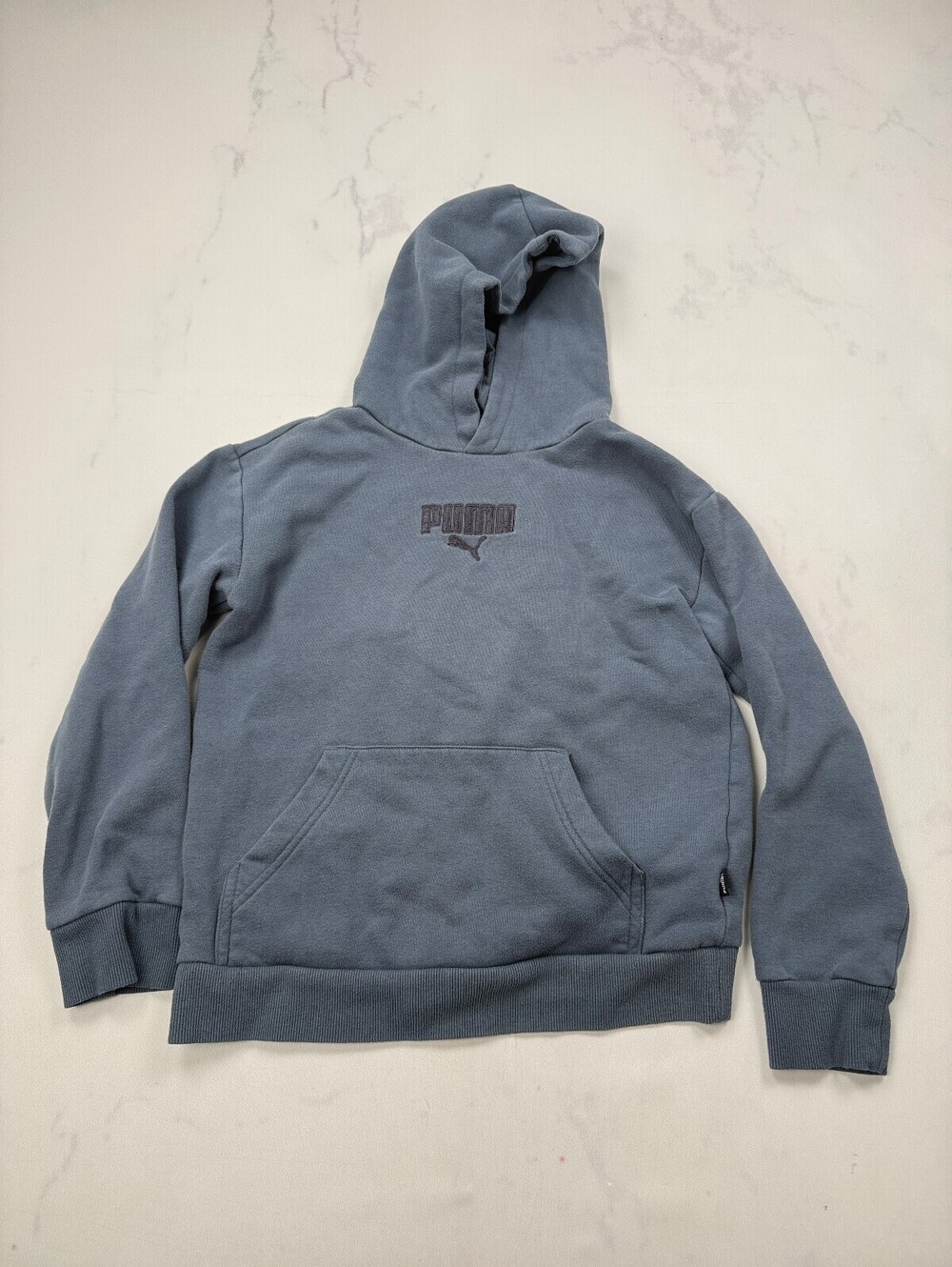 Puma Hoodie Pullover Navy 90s VTG Streetwear - Boys L (14/16)